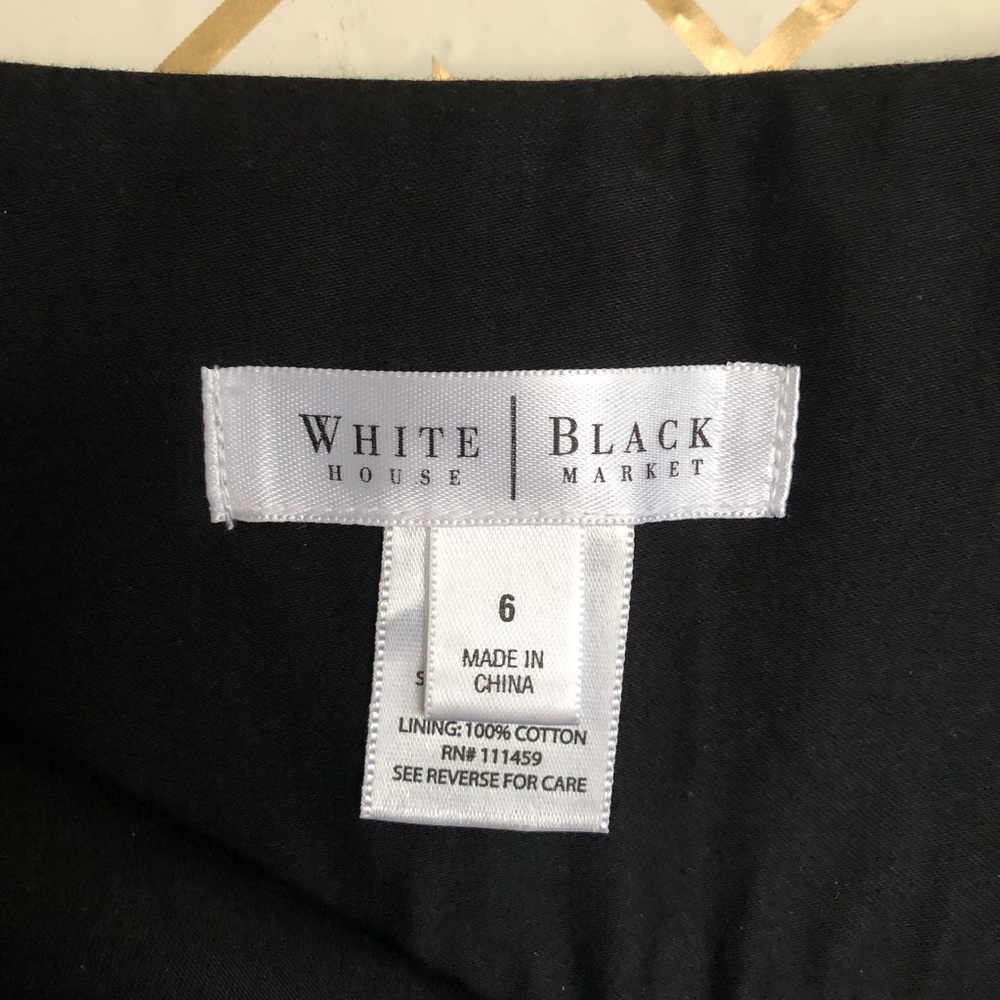 White House Black Market A line embroidered skirt - Picture 6 of 6